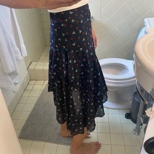 MIDI skirt with flower print